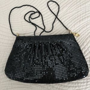 Ladies small evening bag black never worn vintage black beads $25